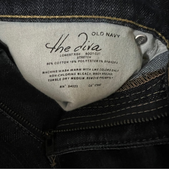 Old Navy Women’s Jeans Blue Size 12 S The Diva Lowest Rise Bootcut Dark Wash - Picture 4 of 7